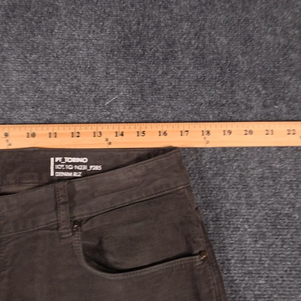 PT Torino Jazz Corduroy Jeans Mens 34x30 Brown Slim Straight Stretch